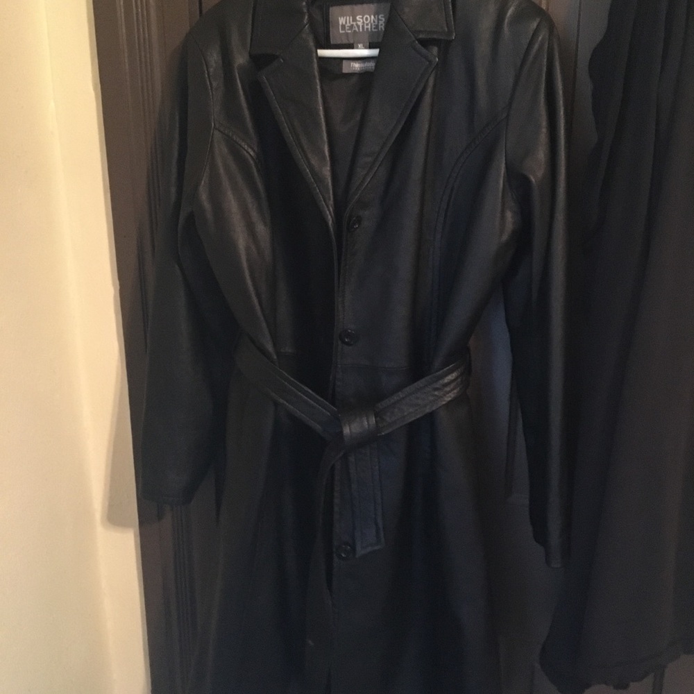 Leather coat